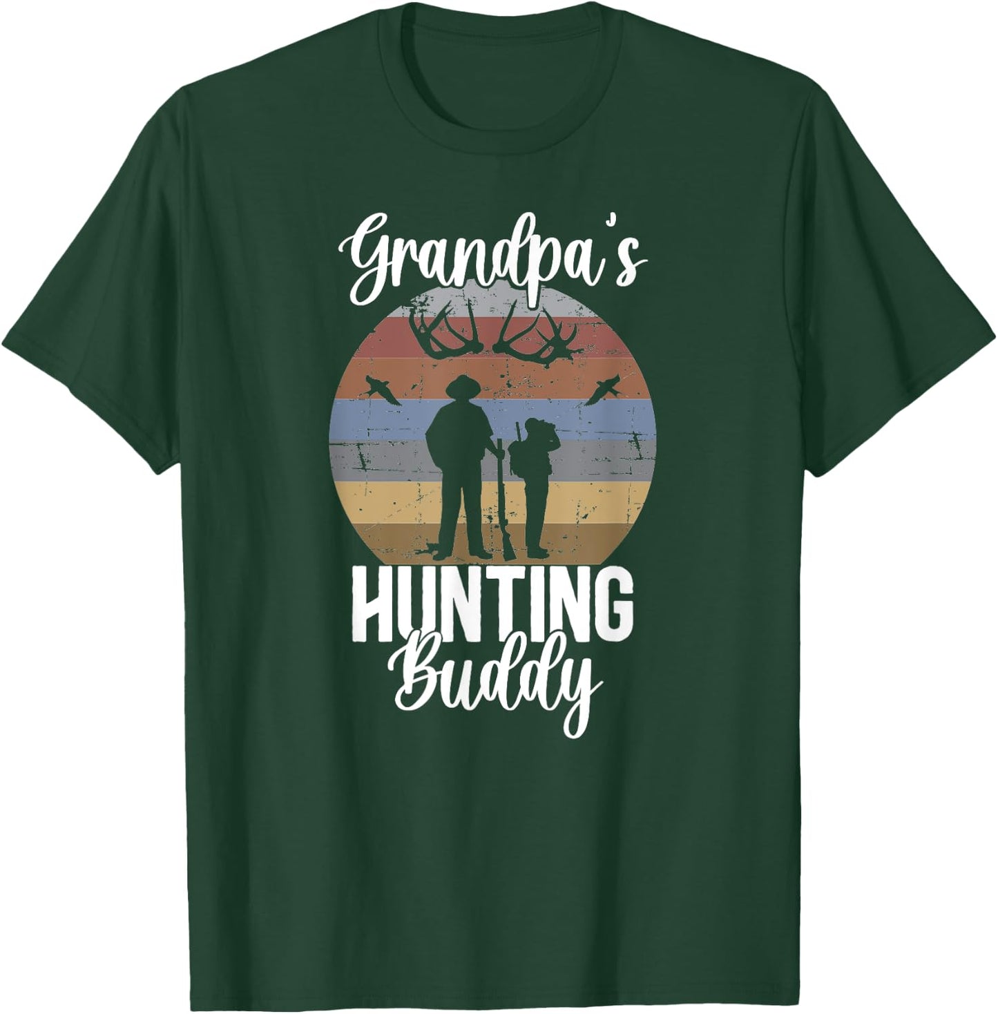 Grandpa's Hunting Buddy Grandson Hunting Buddies T-Shirt - T-Shirt | Forest
