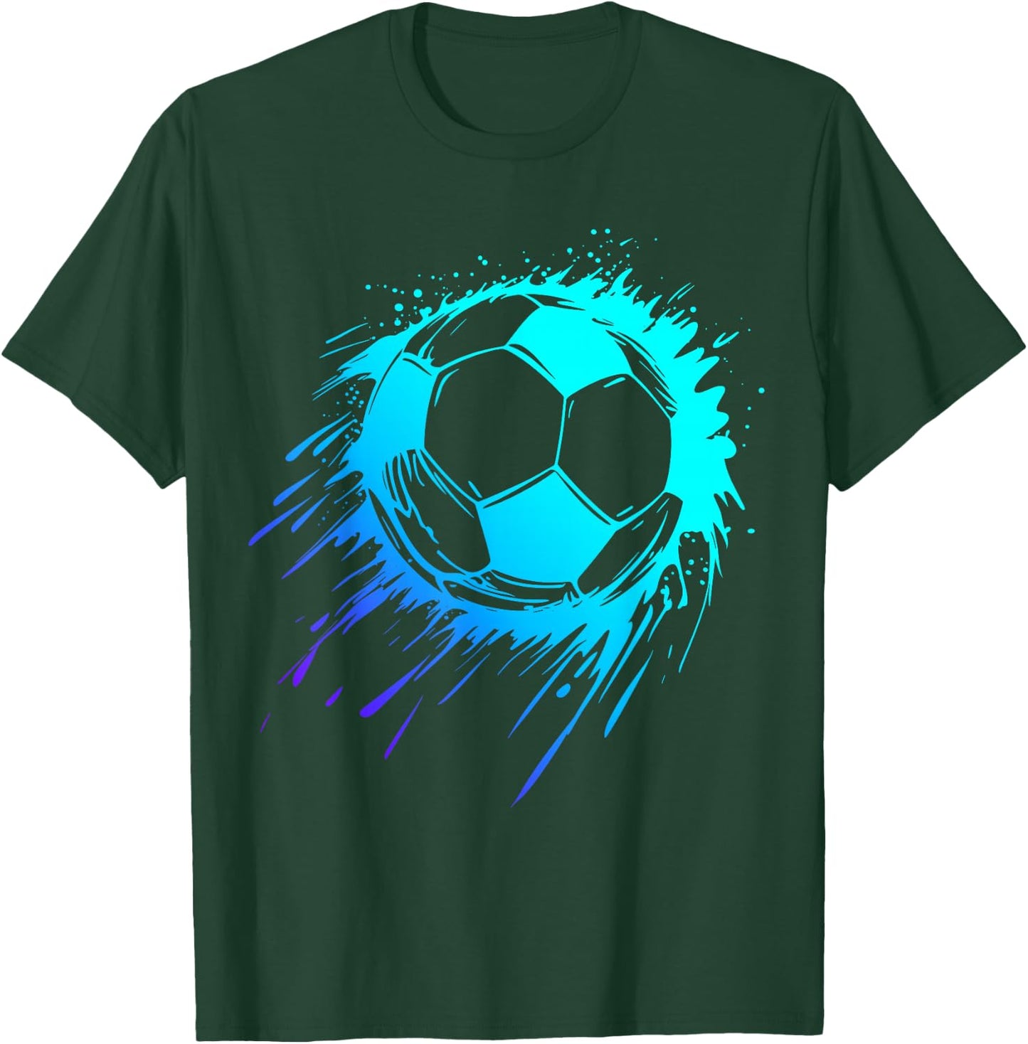 Blue Football Player Men's Football Boys Football , black T-Shirt - T-Shirt | Forest