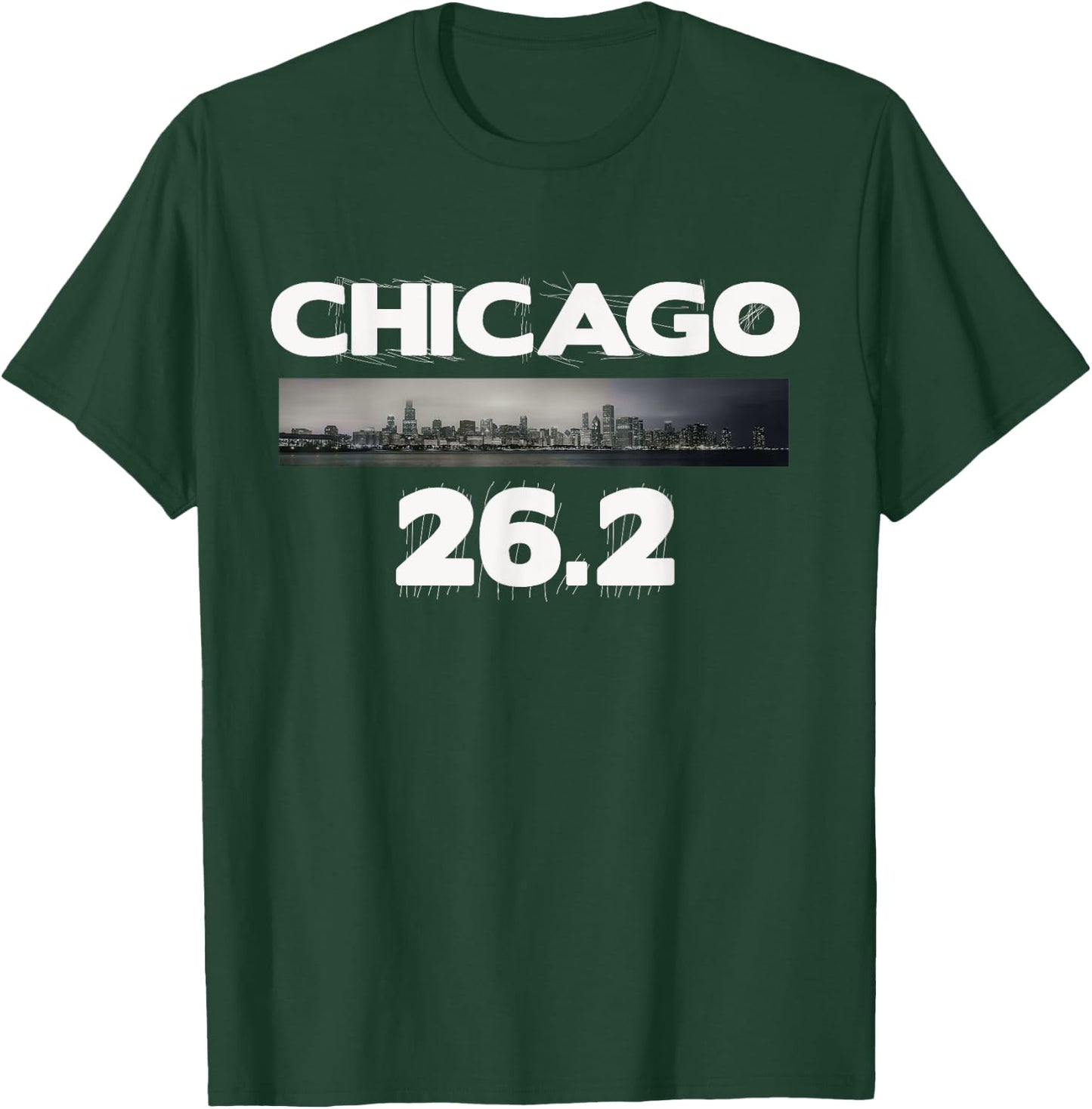 Chicago 26.2 miles Marathon Runner Running T-Shirt - T-Shirt | Forest