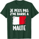 J'Peux Pas J'Me Barre à Malta Travel Gift , Black, S T-Shirt - T-Shirt | Forest