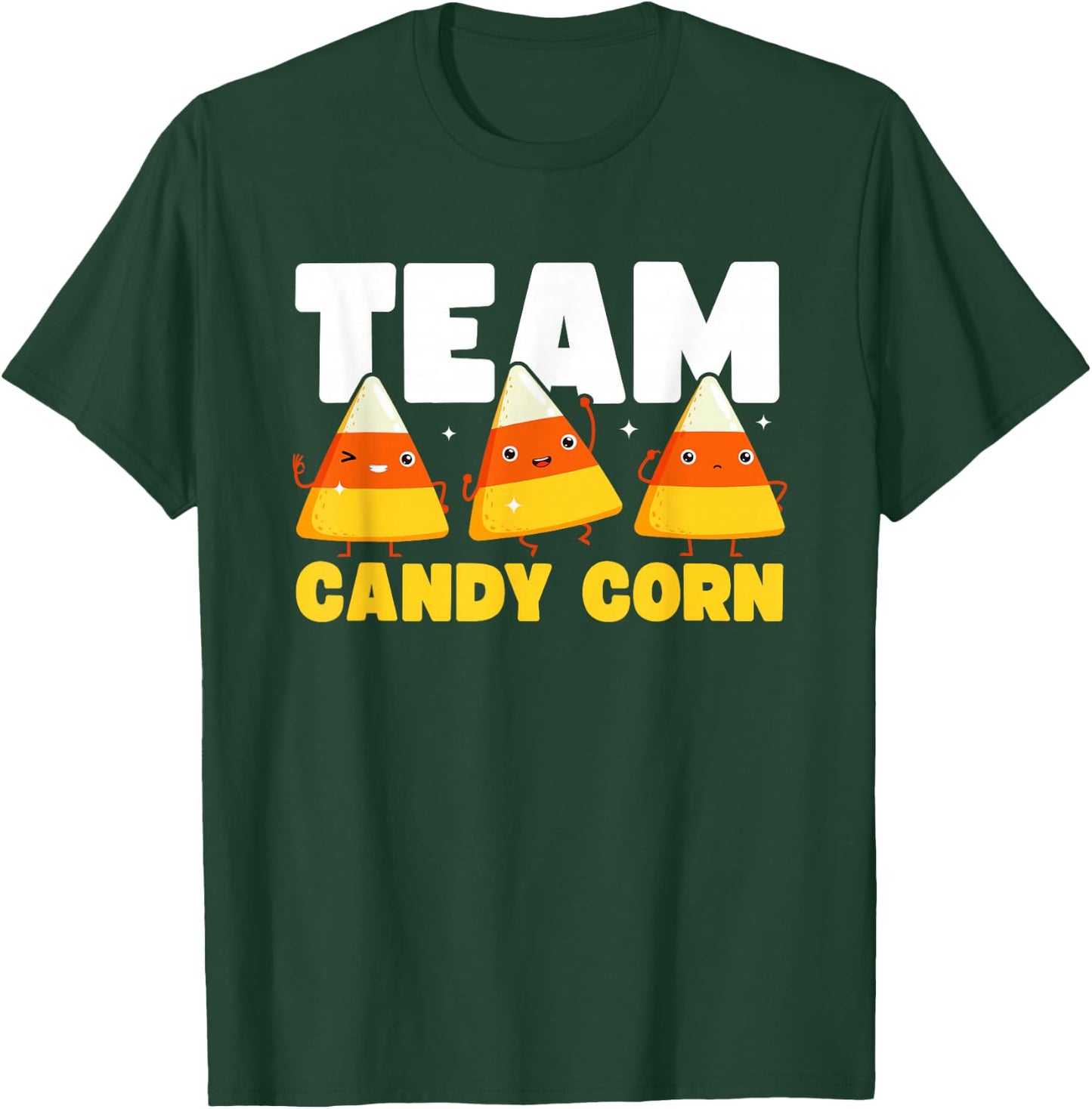 Cute Team Candy Corn Funny Matching Halloween Lazy Costume T-Shirt - T-Shirt | Forest