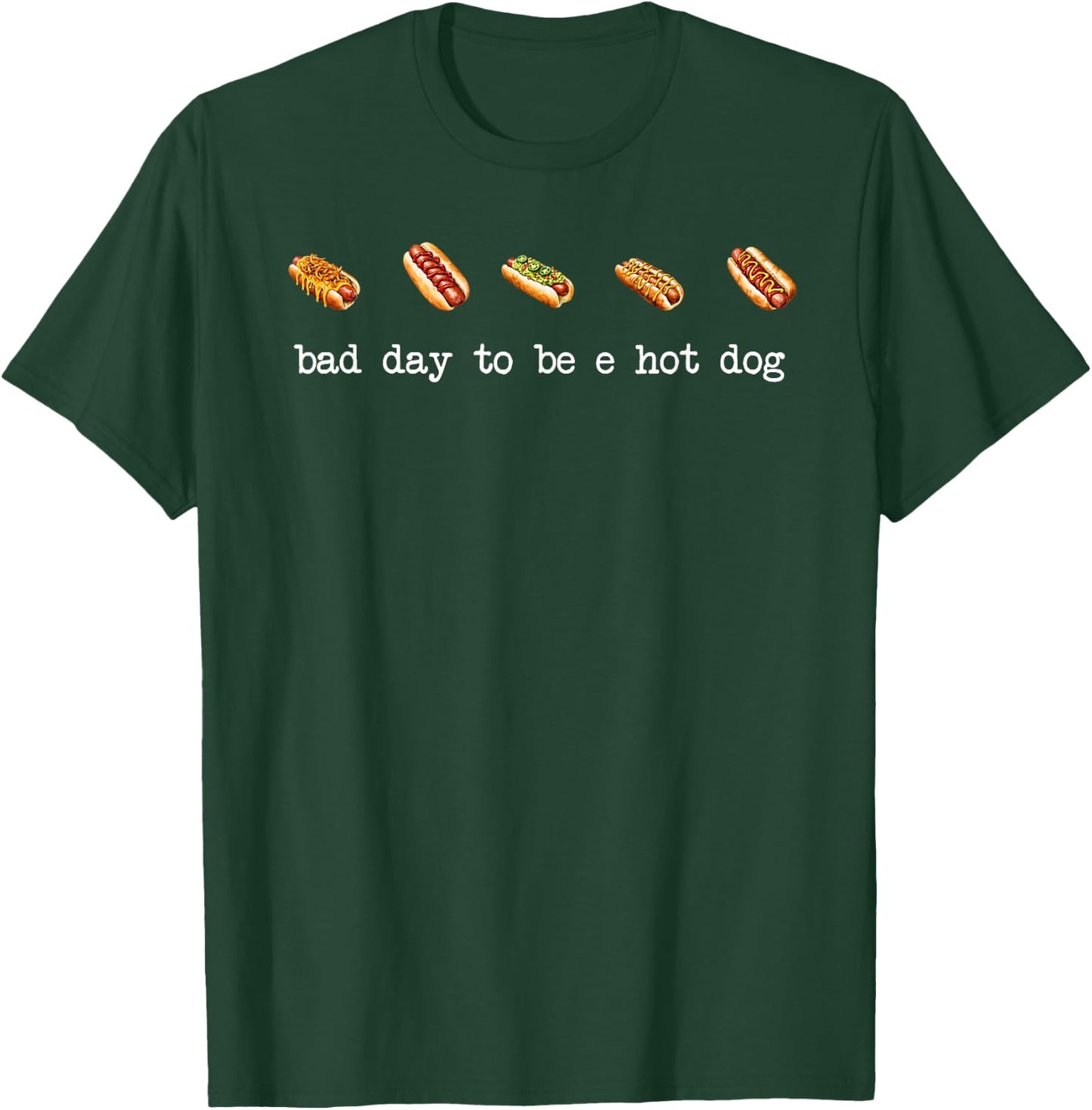 Bad Day to Be A Hotdog Funny BBQ Patriotic Food Retro T-Shirt - T-Shirt | Forest