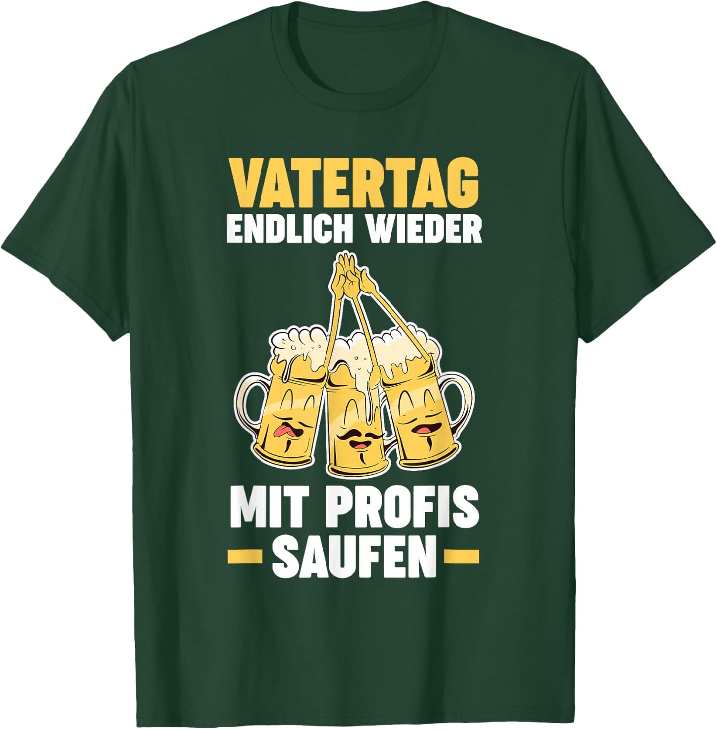 Papa Vater Bier Saufen Vatertag T-Shirt - T-Shirt | Forest