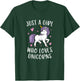 Just A Girl Who Loves Unicorns Funny Unicorn Gifts For Girls T-Shirt - T-Shirt | Forest