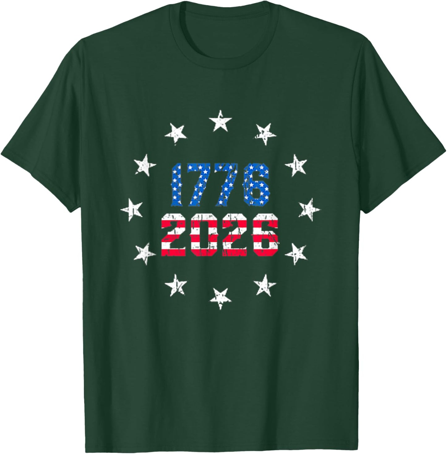 250 Anniversary Pocket USA 250Th American Flag 250 Years T-Shirt - T-Shirt | Forest