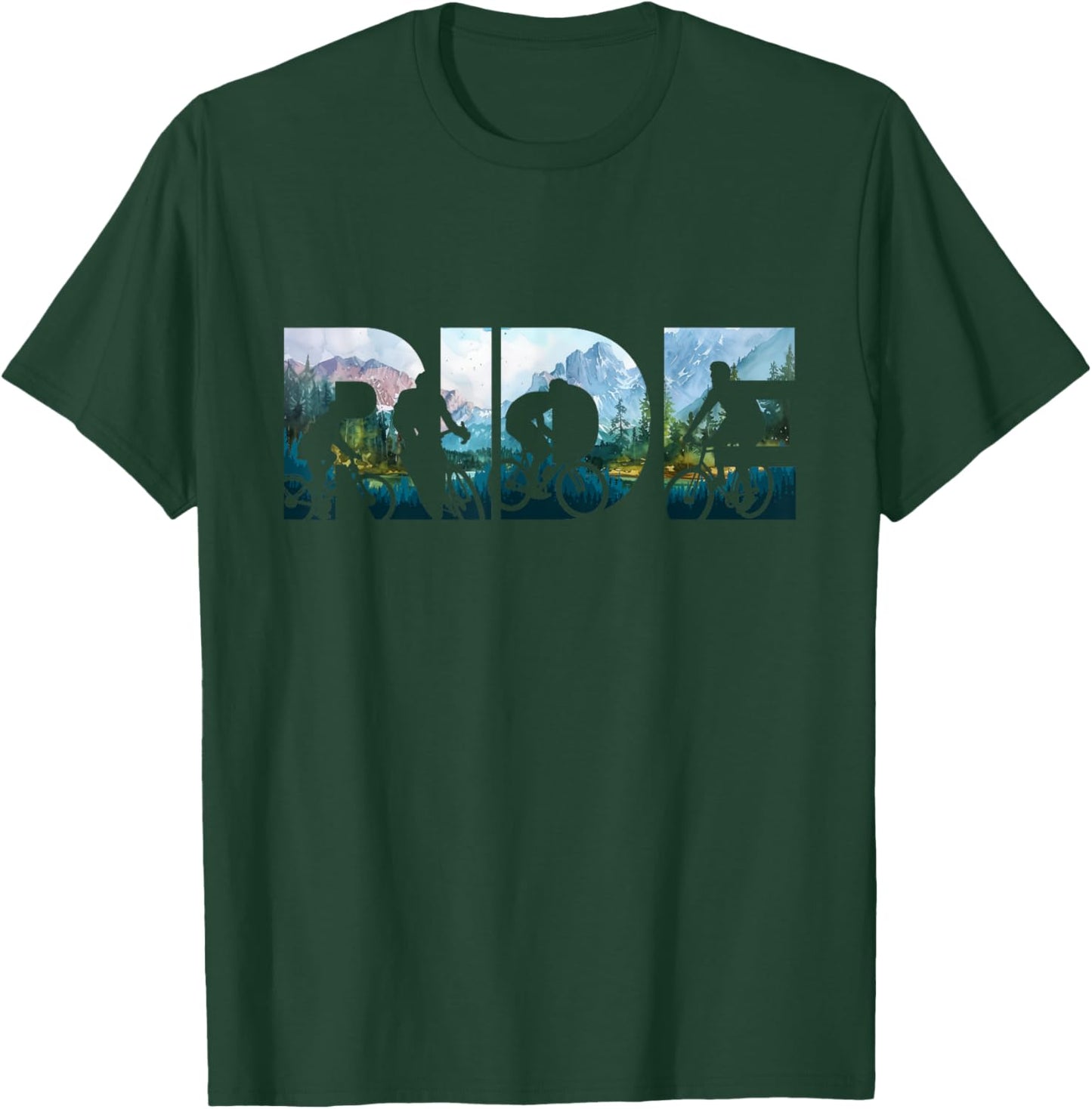 Mountain Bicycle Ride Shirt Cool MTB Downhill Mountain Biker T-Shirt - T-Shirt | Forest