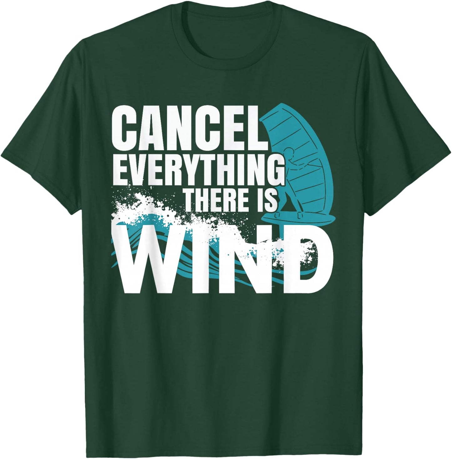 Wing Foil Wingboard , Black, S T-Shirt - T-Shirt | Forest