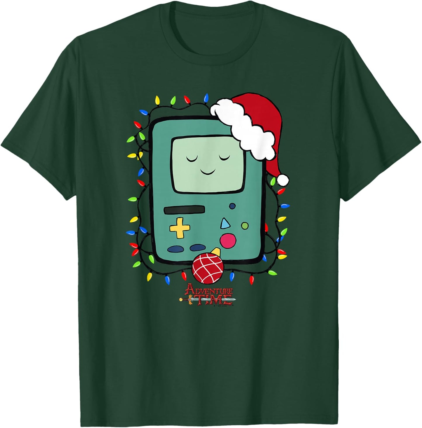 Adventure Time Christmas Light Up BMO T-Shirt - T-Shirt | Forest