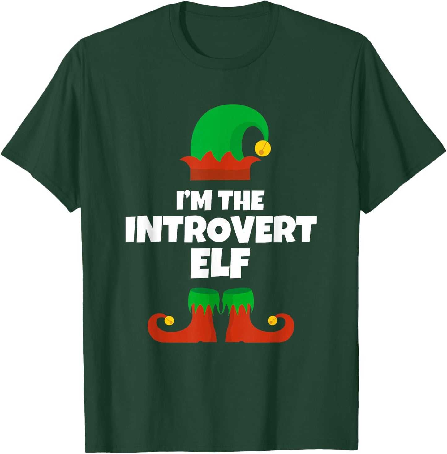 I'm The Introvert Elf Family Pajama Christmas Funny T-Shirt - T-Shirt | Forest