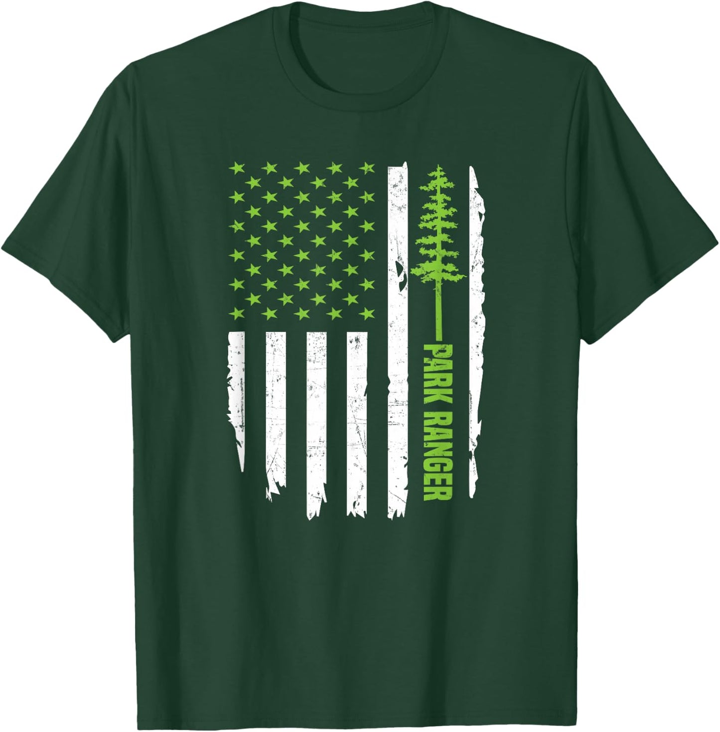 USA Flag Park Ranger T-Shirt - T-Shirt | Forest