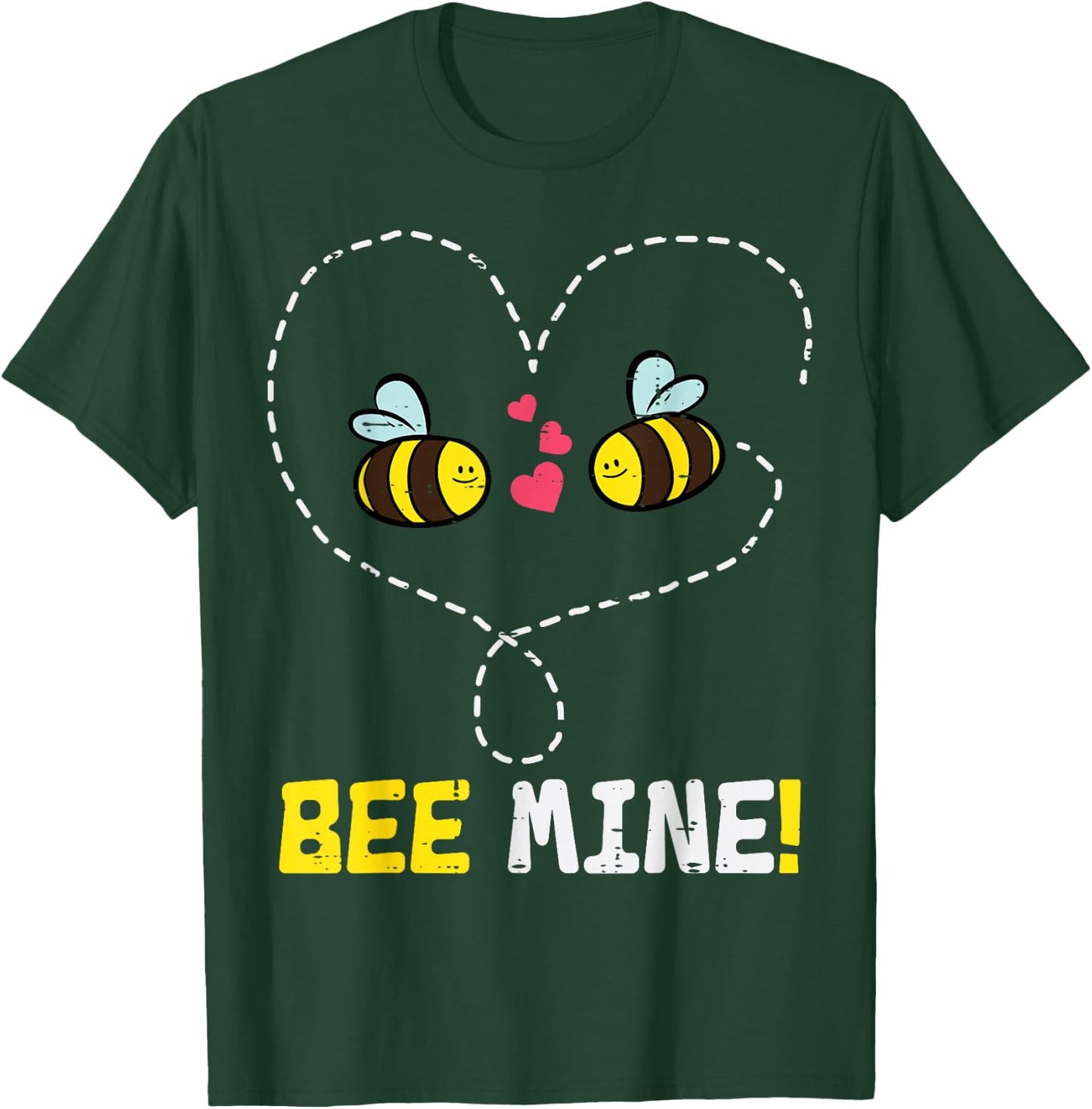 Valentines Day Bee Mine Cute Couple Beekeeper Men Women Kids T-Shirt - T-Shirt | Forest