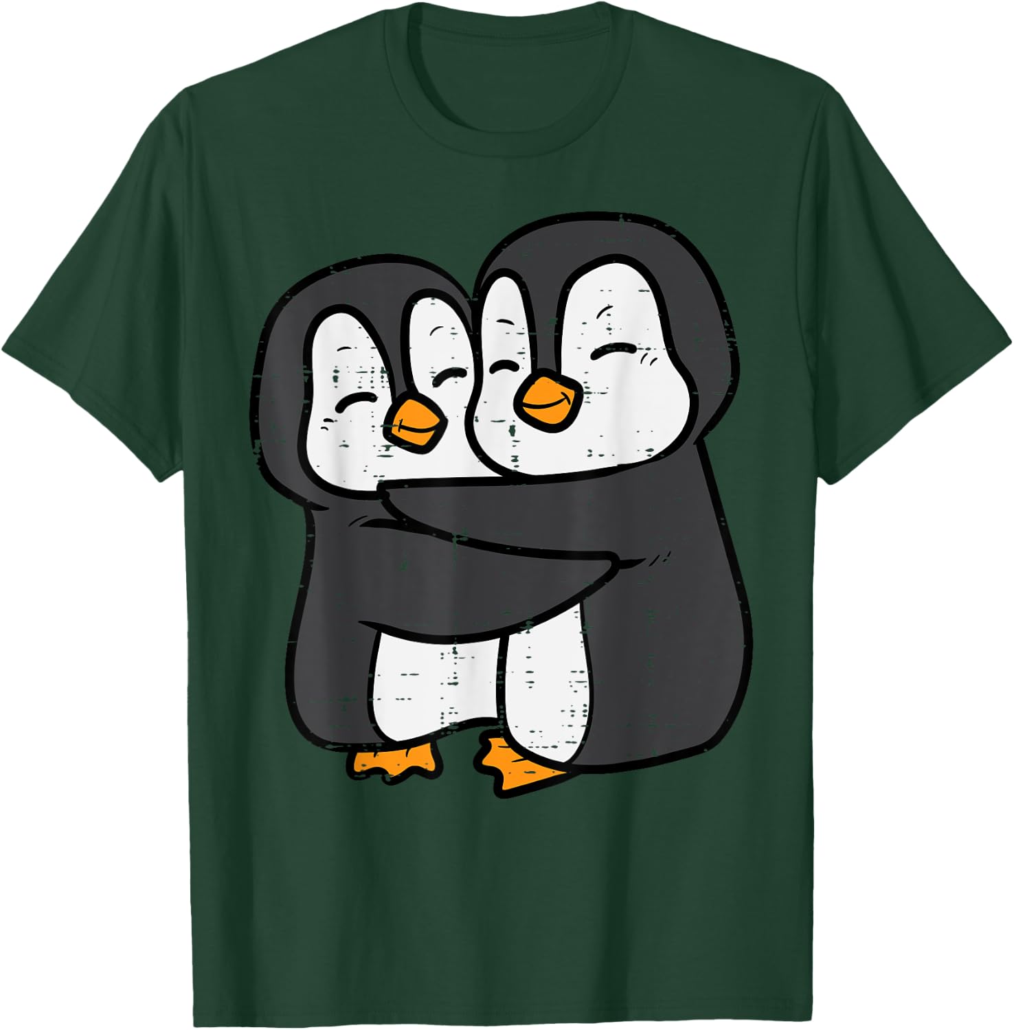 Penguins Couple Hug Cute Women Men Boys Girls Kids Toddler T-Shirt - T-Shirt | Forest
