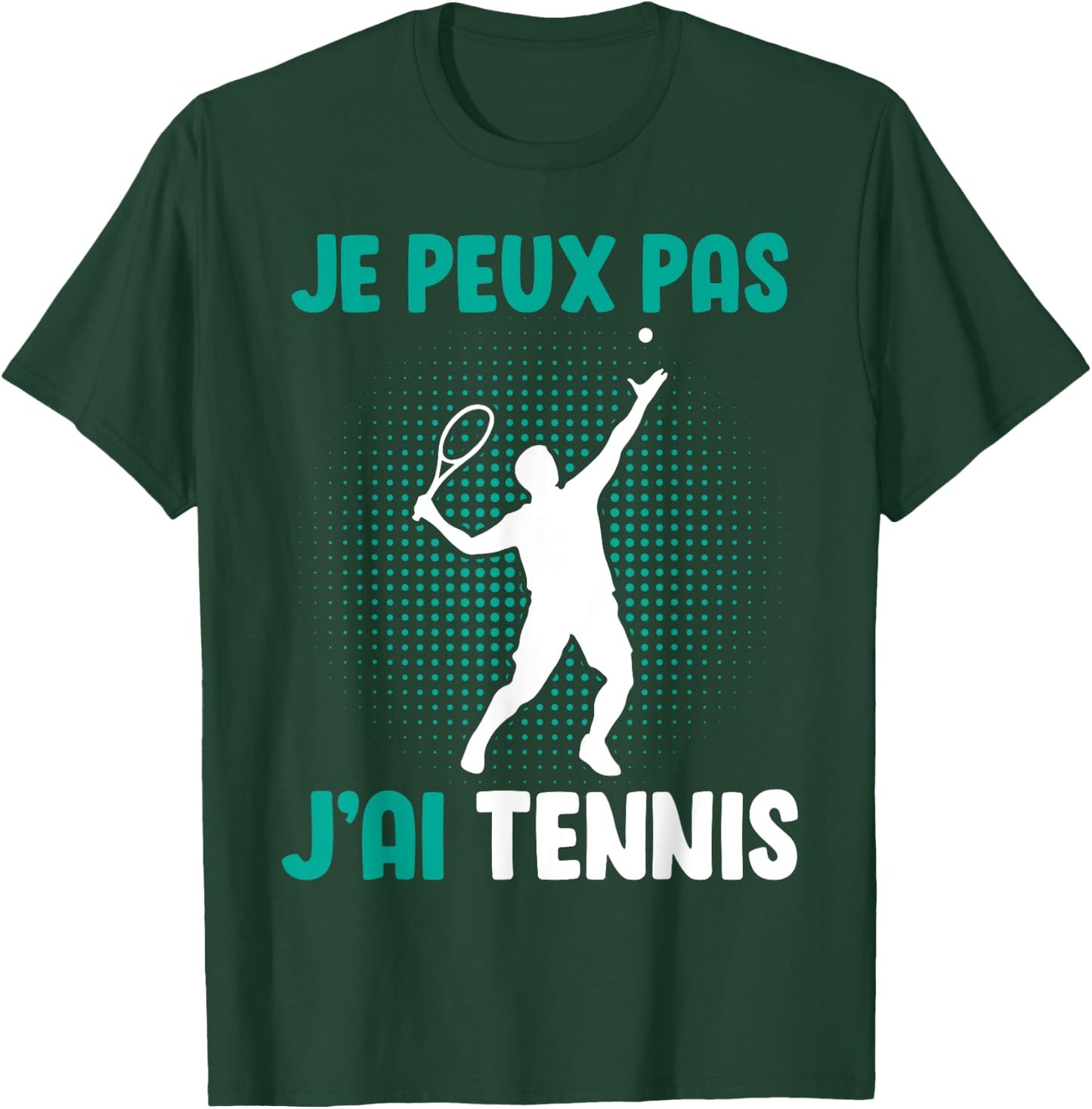 Je Peux Pas J'Ai Tennis For Boys Man , Black, S T-Shirt - T-Shirt | Forest