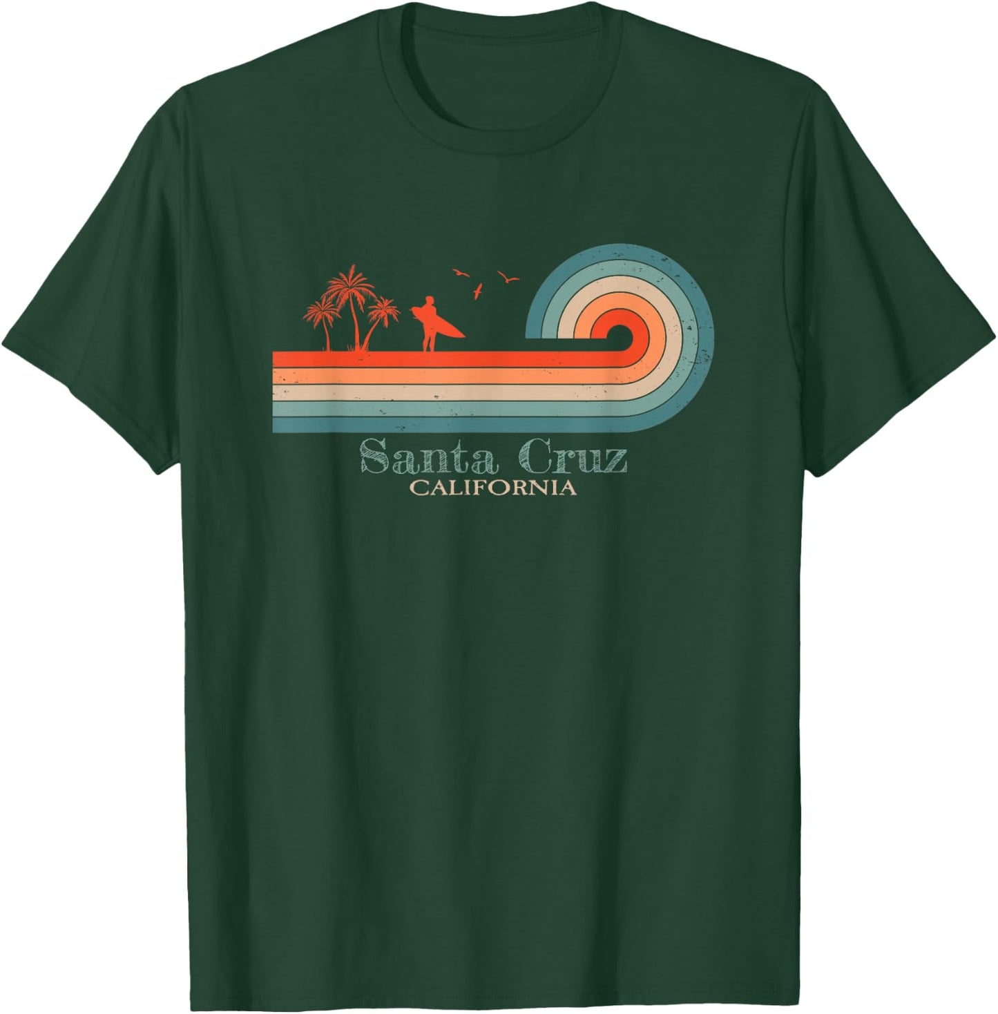 Santa Cruz CA Kalifornien Surfer I Santa Cruz Kalifornien T-Shirt - T-Shirt | Forest