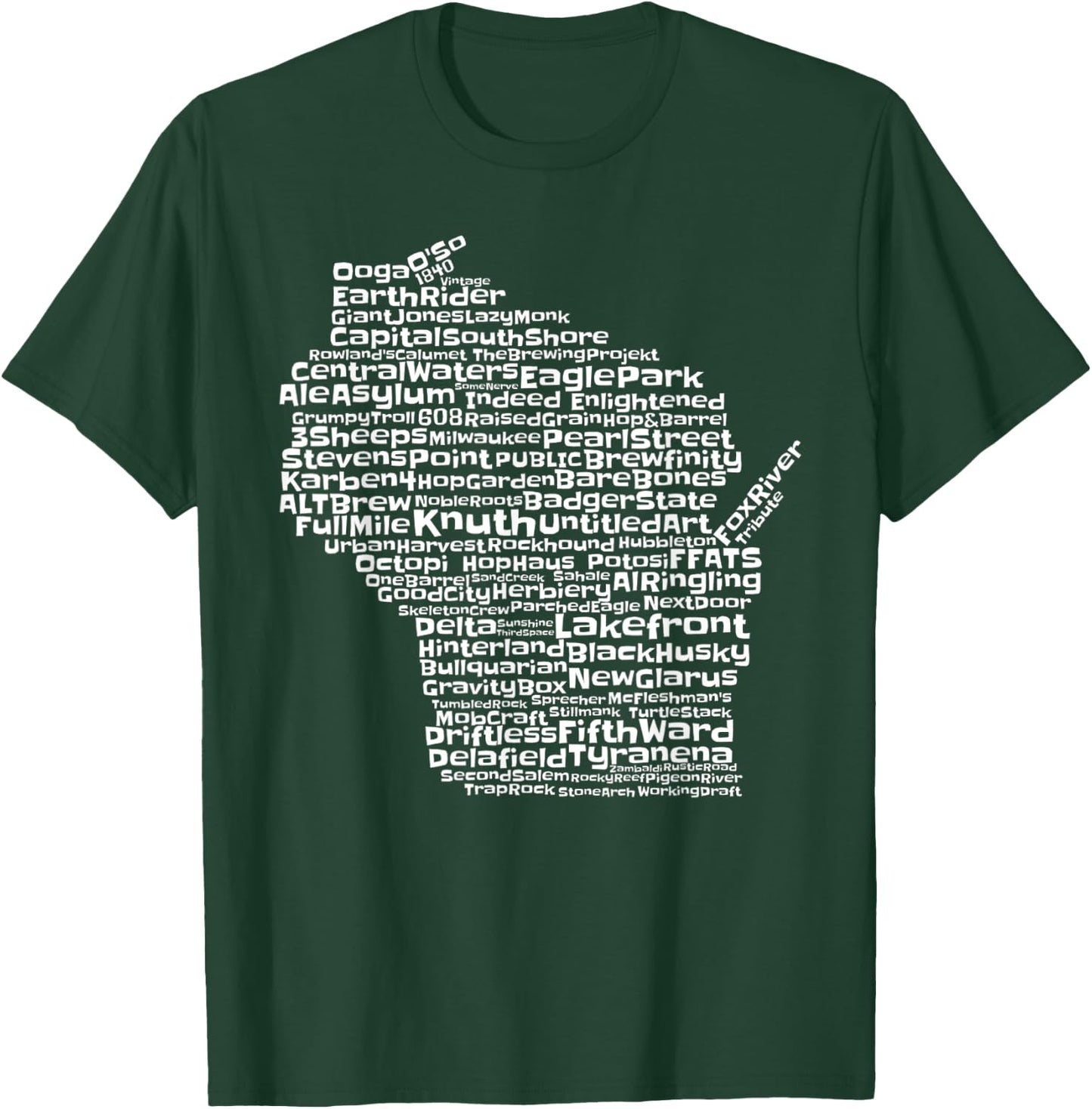 Drink Local Wisconsin Breweries T-Shirt - T-Shirt | Forest