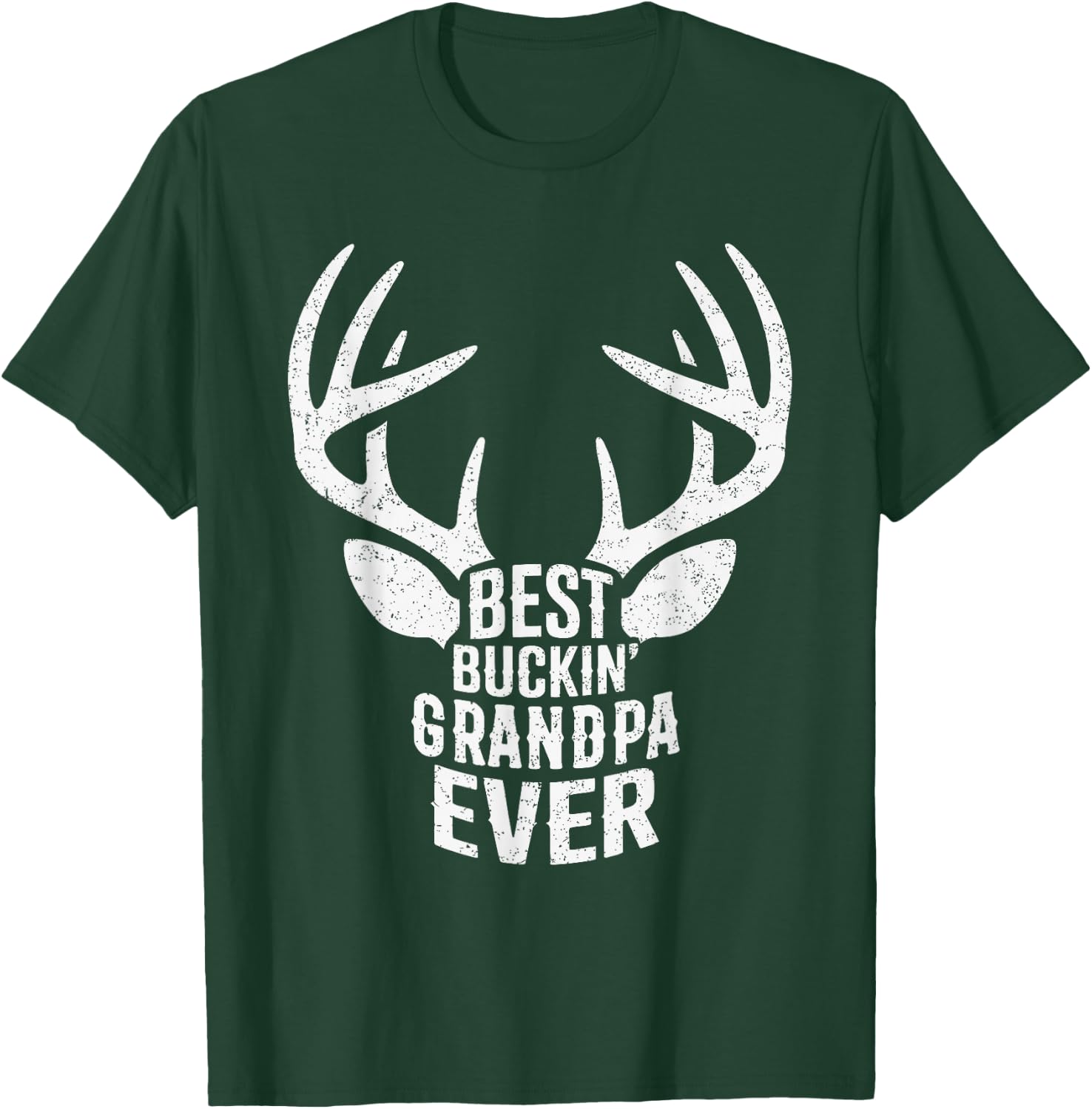 Best Buckin' Grandpa Ever Father's Day Deer Hunting Hunters T-Shirt - T-Shirt | Forest