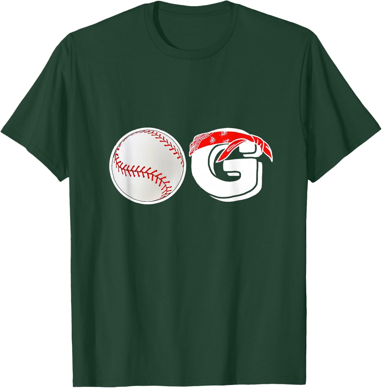 Funny Baseball Dad Coach Men Baseball OG Old School Baller T-Shirt - T-Shirt | Forest