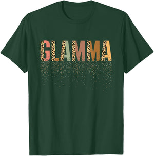Glamma - Leopard Design Mother's Day Mother Grandma Mama Mom T-Shirt - T-Shirt | Forest