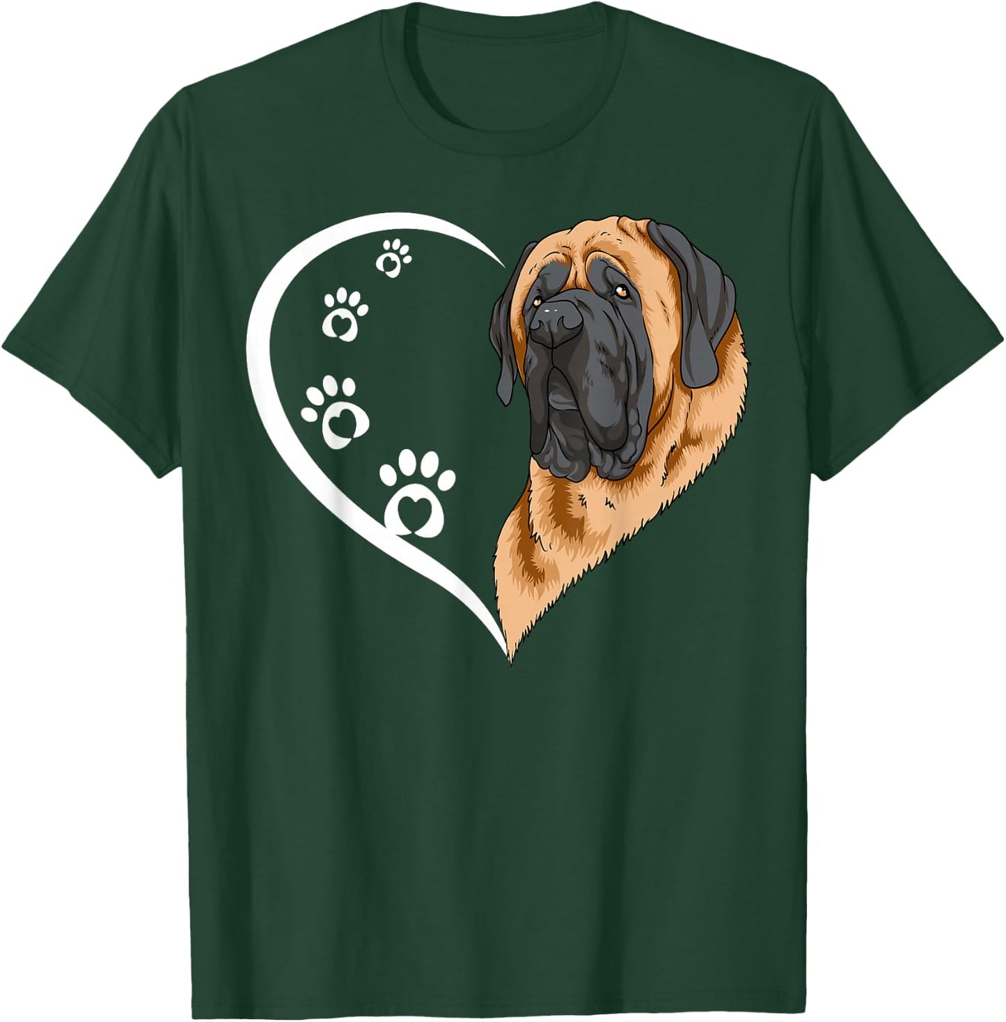 Mastiff Shirts Girls Kids Heart Cute Mastiff T-Shirt - T-Shirt | Forest