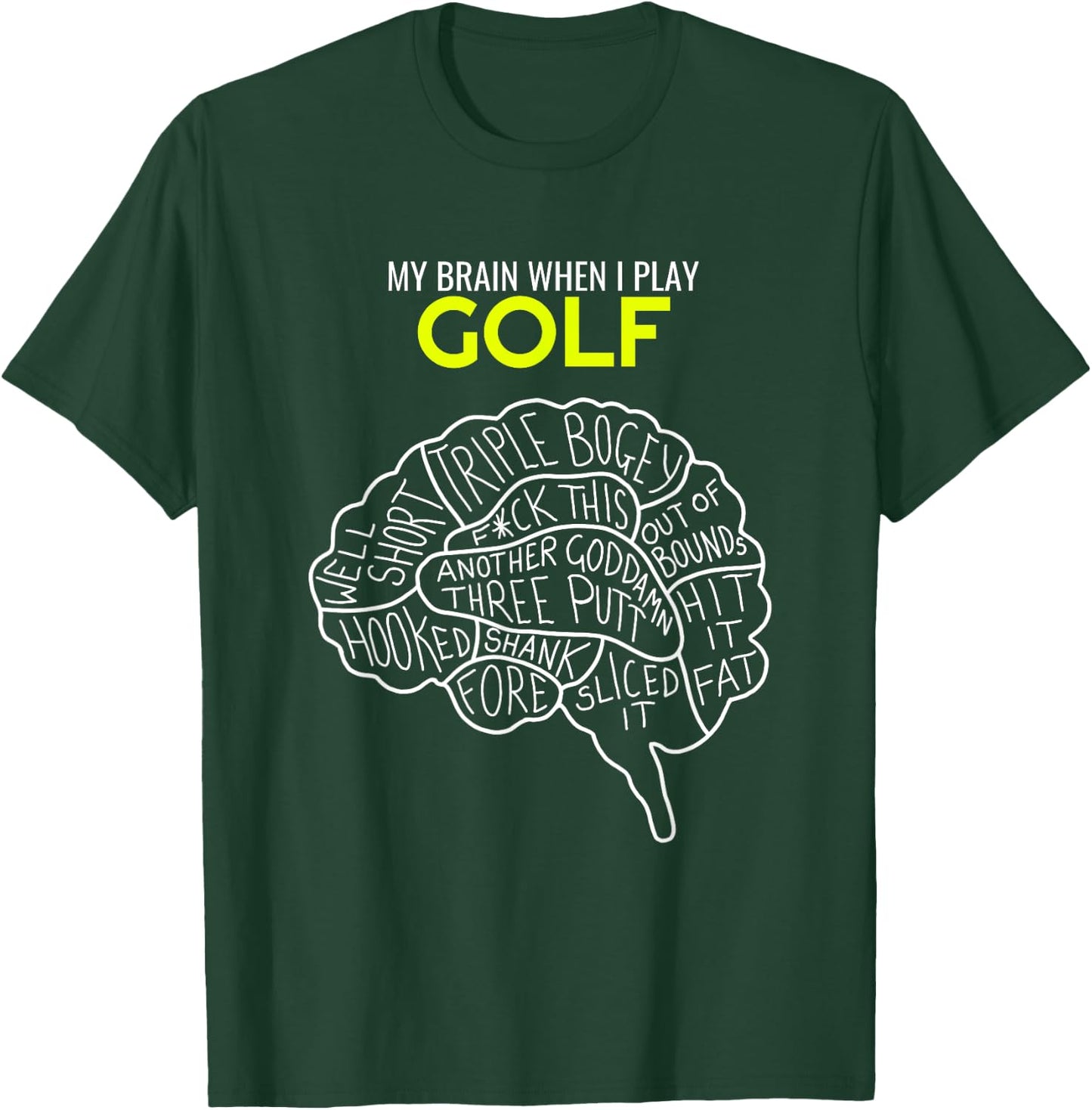 Funny Golf Joke Frustrated Angry Rubbish Golfer Dad Golfing T-Shirt - T-Shirt | Forest