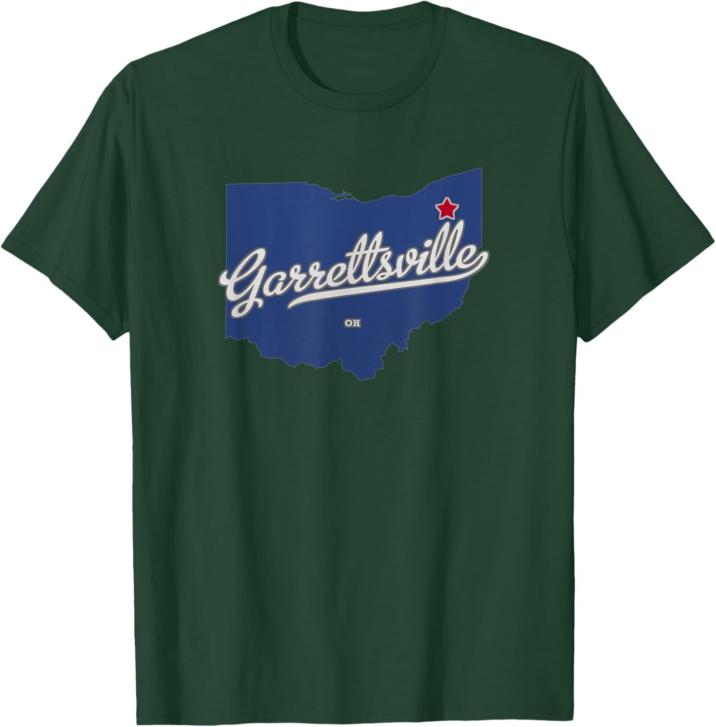 Garrettsville Ohio OH Map T-Shirt - T-Shirt | Forest
