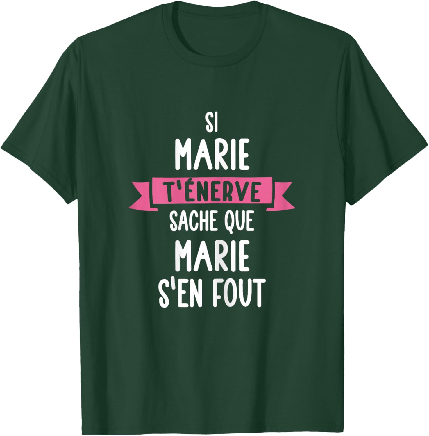 Gift Woman Humour Personalised Name Marie , Black T-Shirt - T-Shirt | Forest
