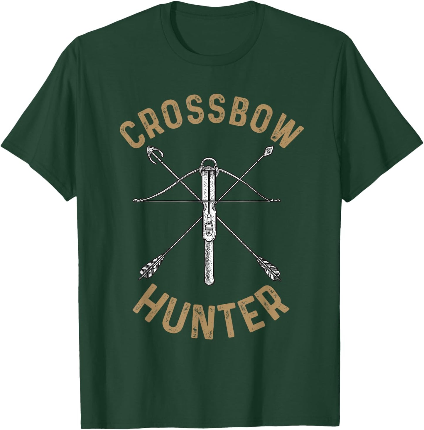 Cool Crossbow Women Archery Arrow Bow Hunting Gear T-Shirt - T-Shirt | Forest