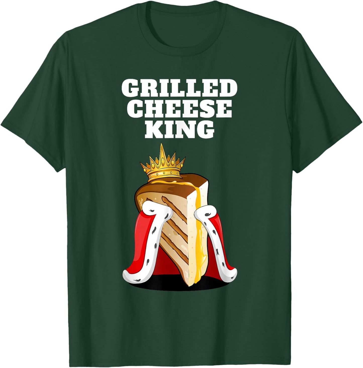 Grilled Cheese Shirts | Grilled Cheese King - Black, Small T-Shirt - T-Shirt | Forest