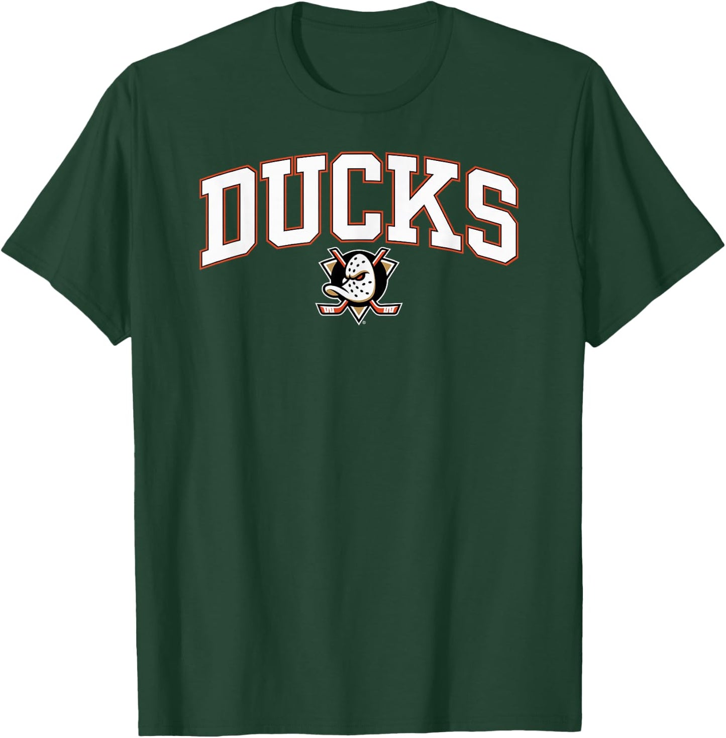 Anaheim Ducks Arch Over Dark Heather NHL Officially Licensed T-Shirt - T-Shirt | Forest