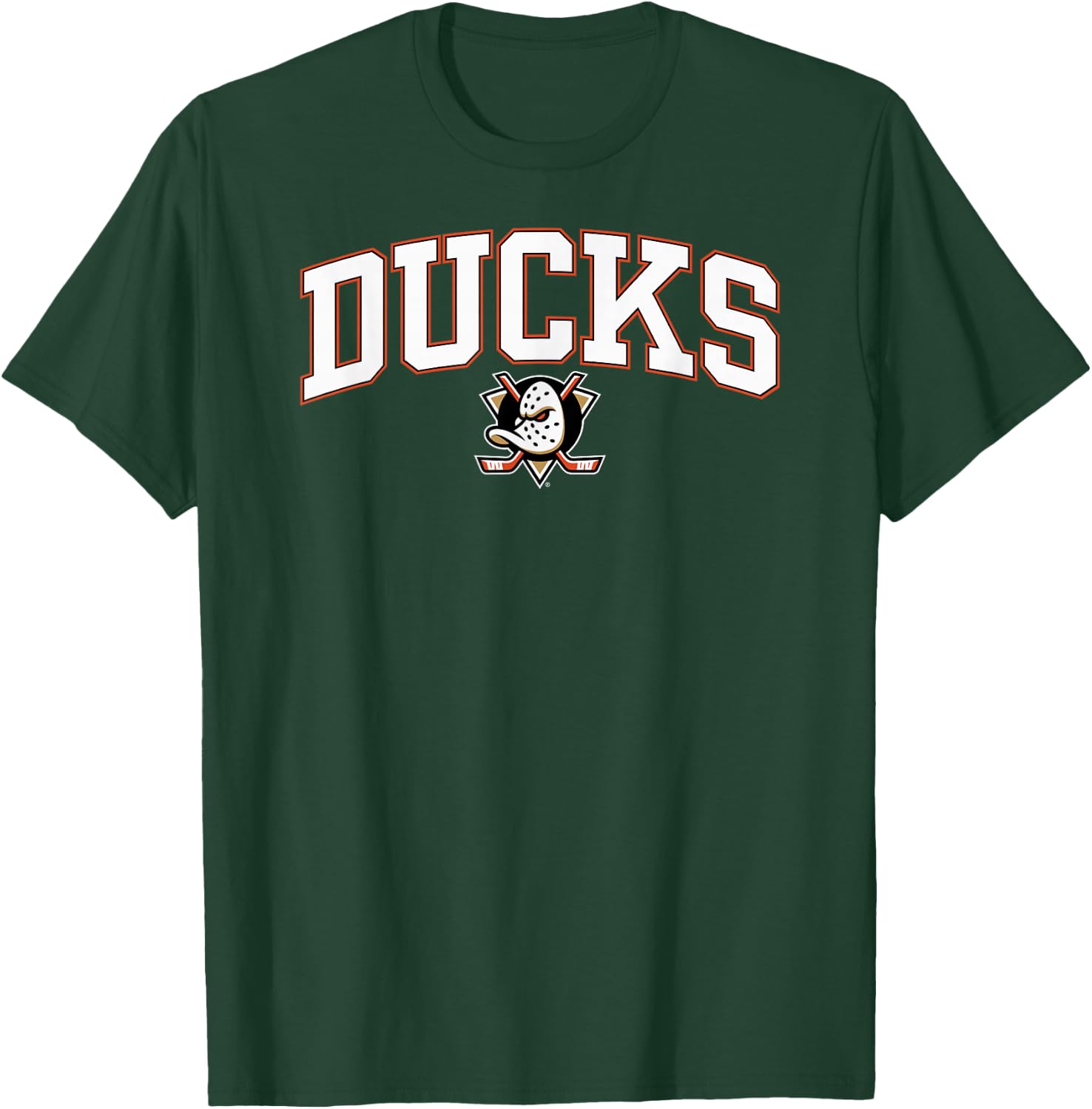 Anaheim Ducks Arch Over Dark Heather NHL Officially Licensed T-Shirt - T-Shirt | Forest
