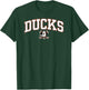 Anaheim Ducks Arch Over Dark Heather NHL Officially Licensed T-Shirt - T-Shirt | Forest