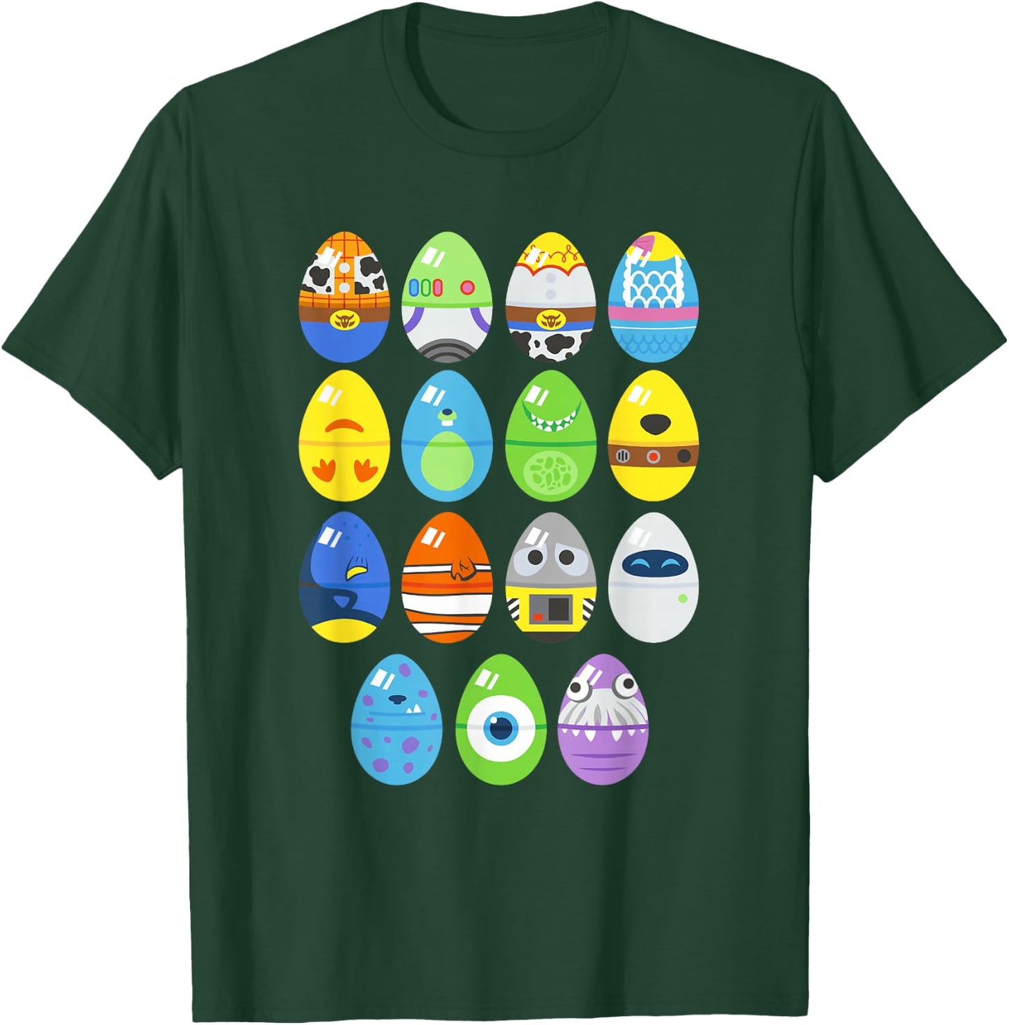 Disney Pixar Movie Favorites Spring Easter Egg Jumble T-Shirt - T-Shirt | Forest