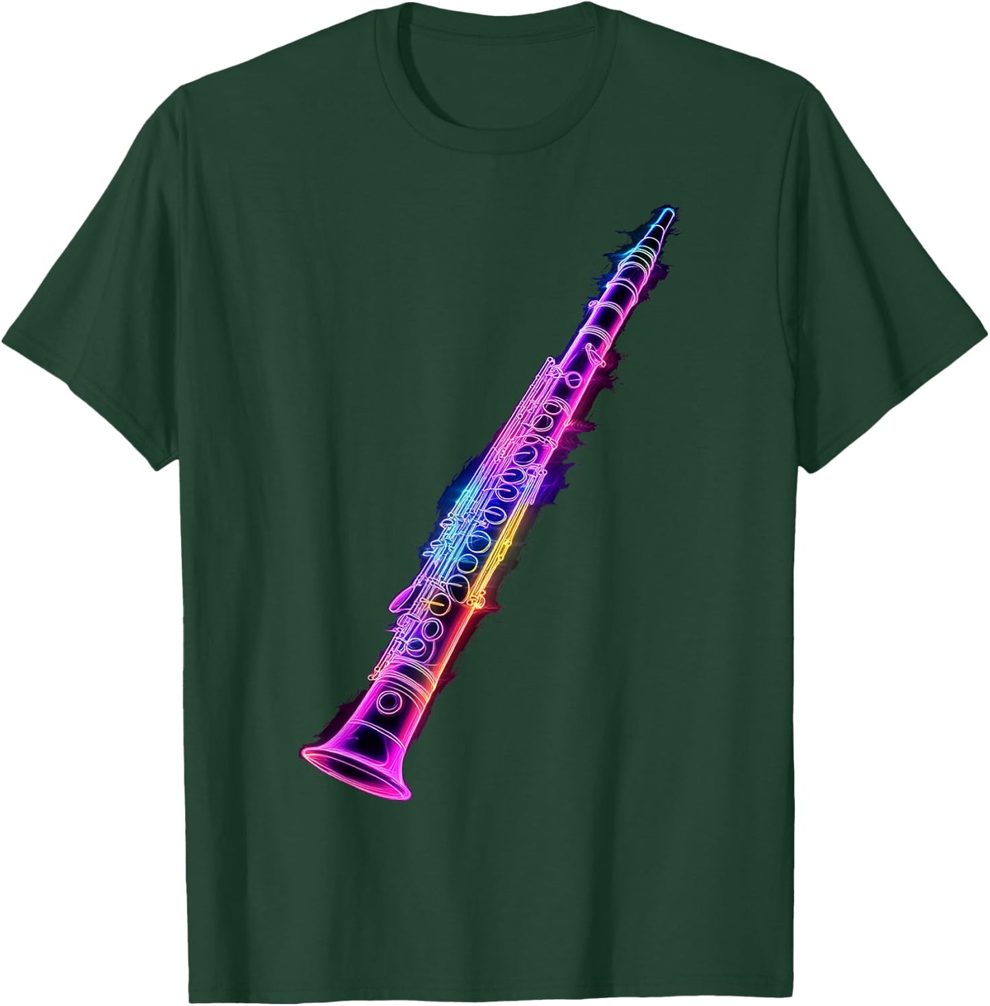 Clarinet Music Instrument Motif Illustration Clarinet T-Shirt - T-Shirt | Forest