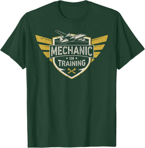 Aircraft Mechanic In Training Aviation School AMT Student T-Shirt - T-Shirt | Forest