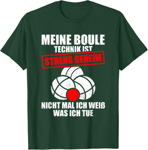 Meine Boule Technik Boulespieler Petanque Boule T-Shirt - T-Shirt | Forest