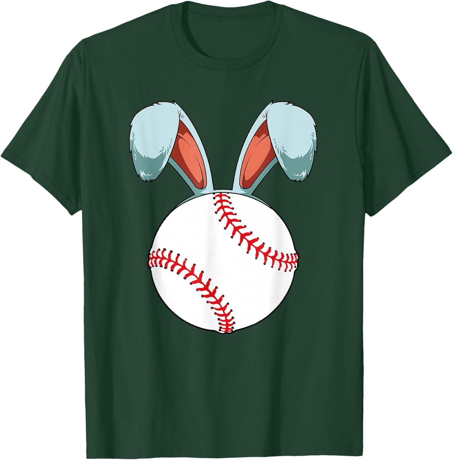 Easter Bunny Ears Baseball Easter Eggs Ball Rabbits Lover T-Shirt - T-Shirt | Forest