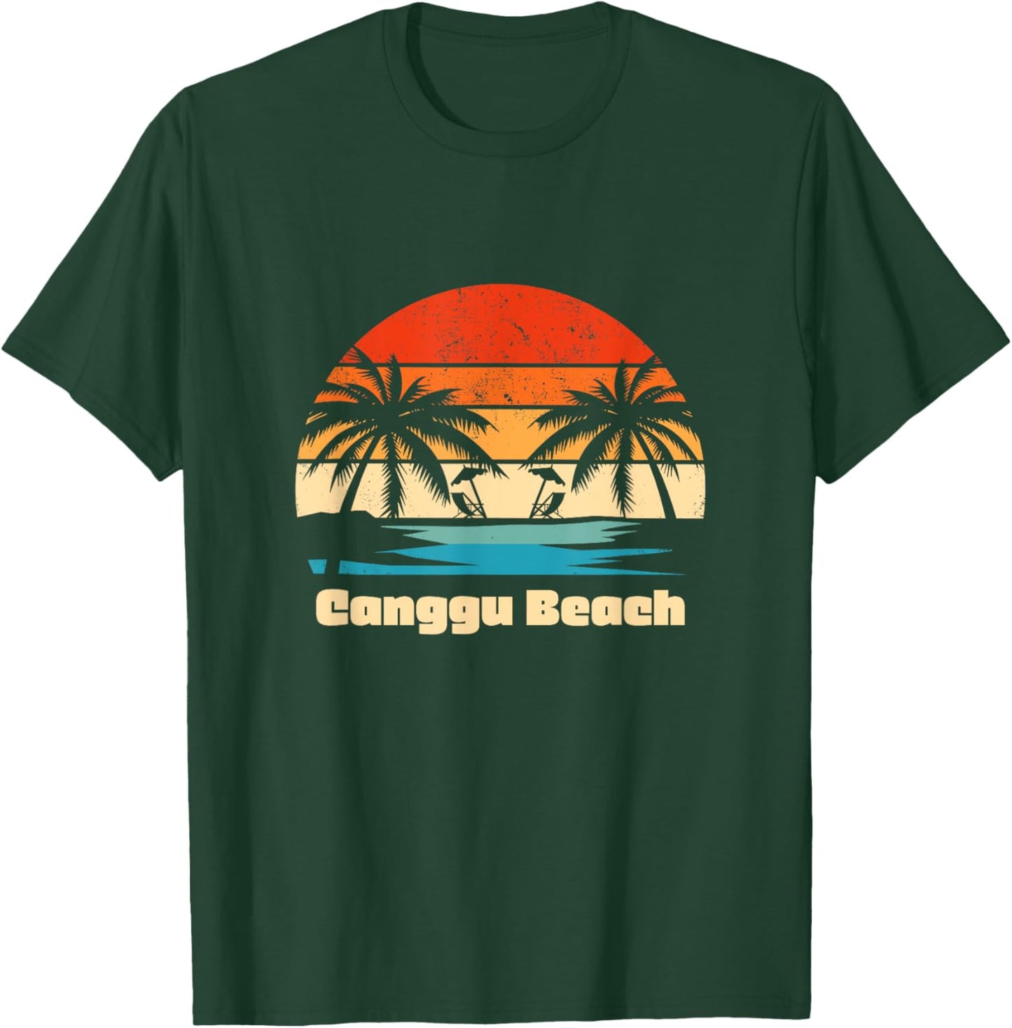 Retro Vintage Surfing Design Canggu Beach Women T-Shirt - T-Shirt | Forest
