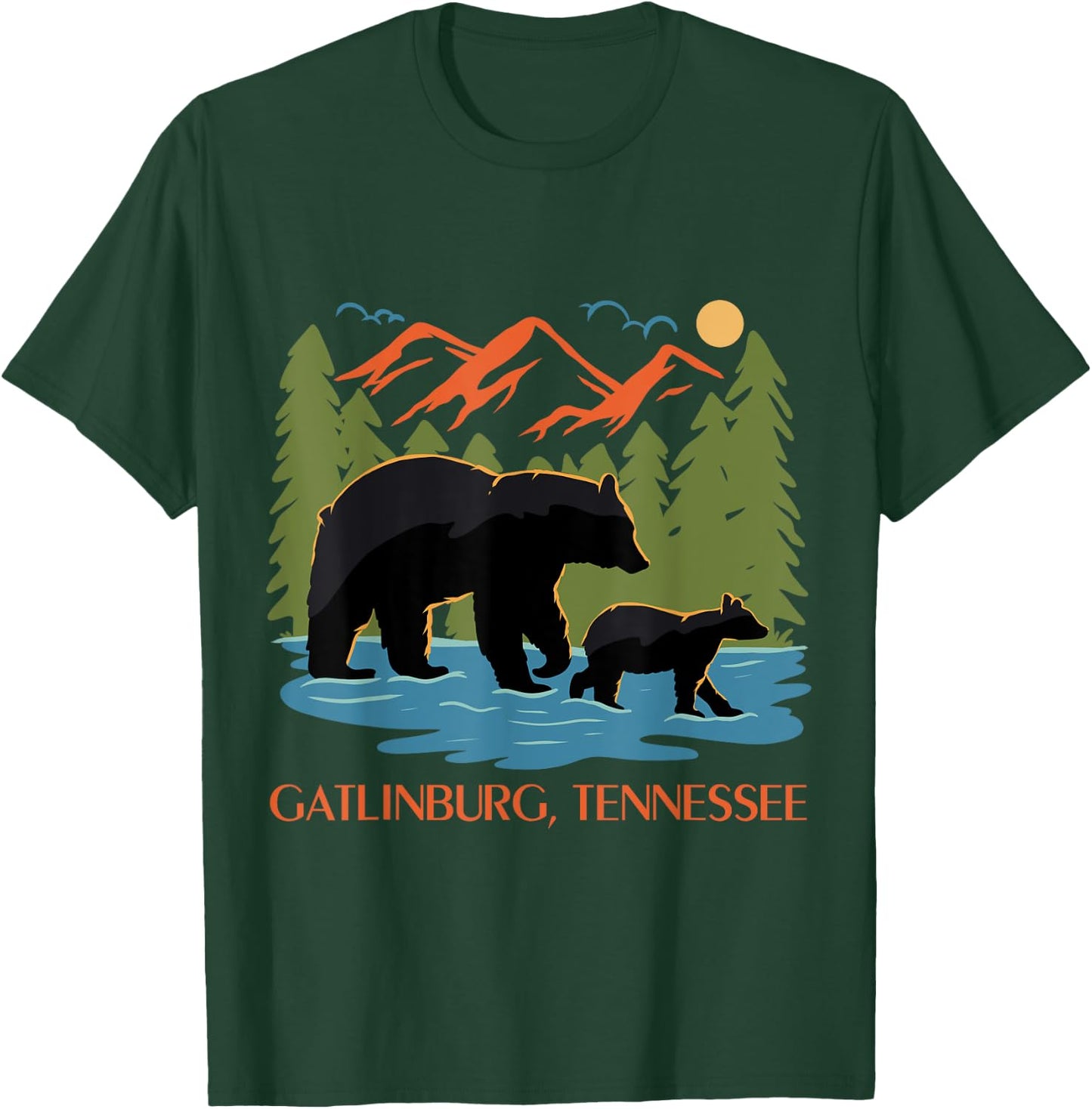 Vintage Gatlinburg Tennessee Smoky Mountains National Park T-Shirt - T-Shirt | Forest