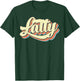 Latty Retro Art Baseball Font Vintage T-Shirt - T-Shirt | Forest