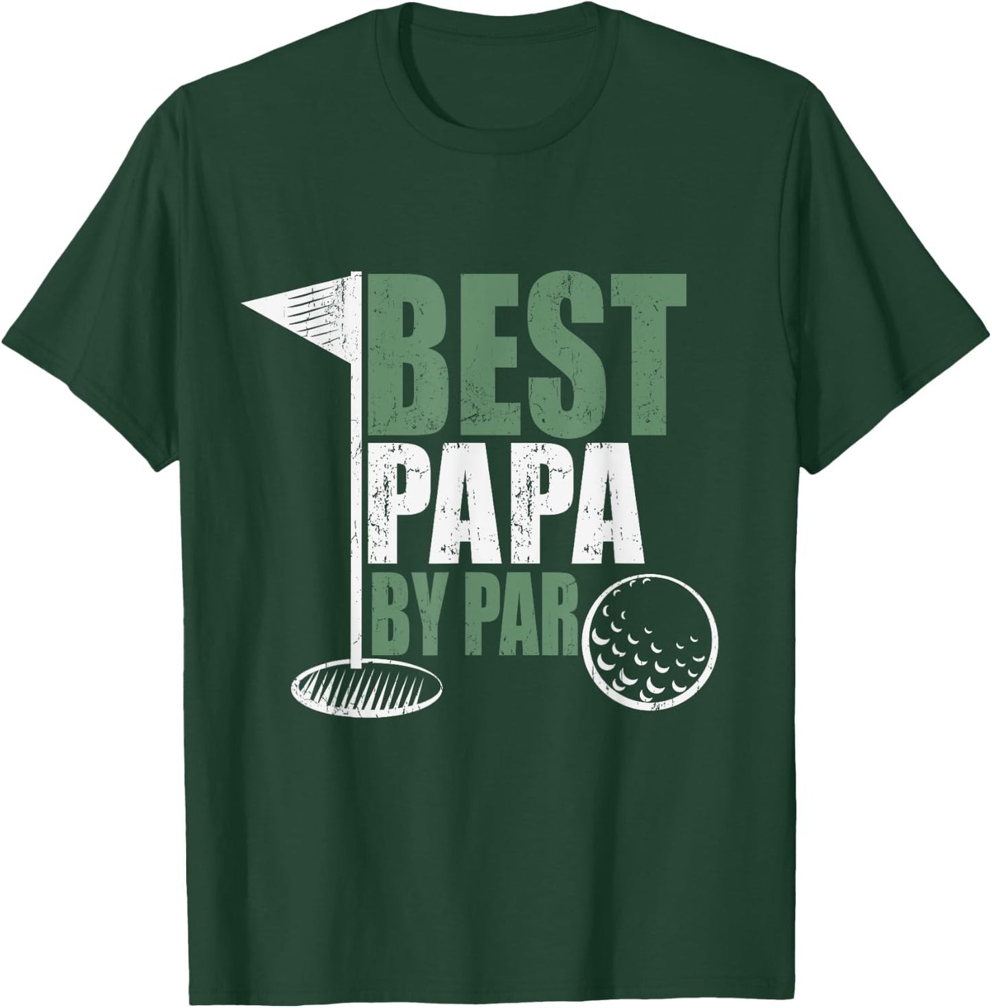 Best Papa By Par Father's Day Golf Shirt Gift Grandpa T-Shirt - T-Shirt | Forest