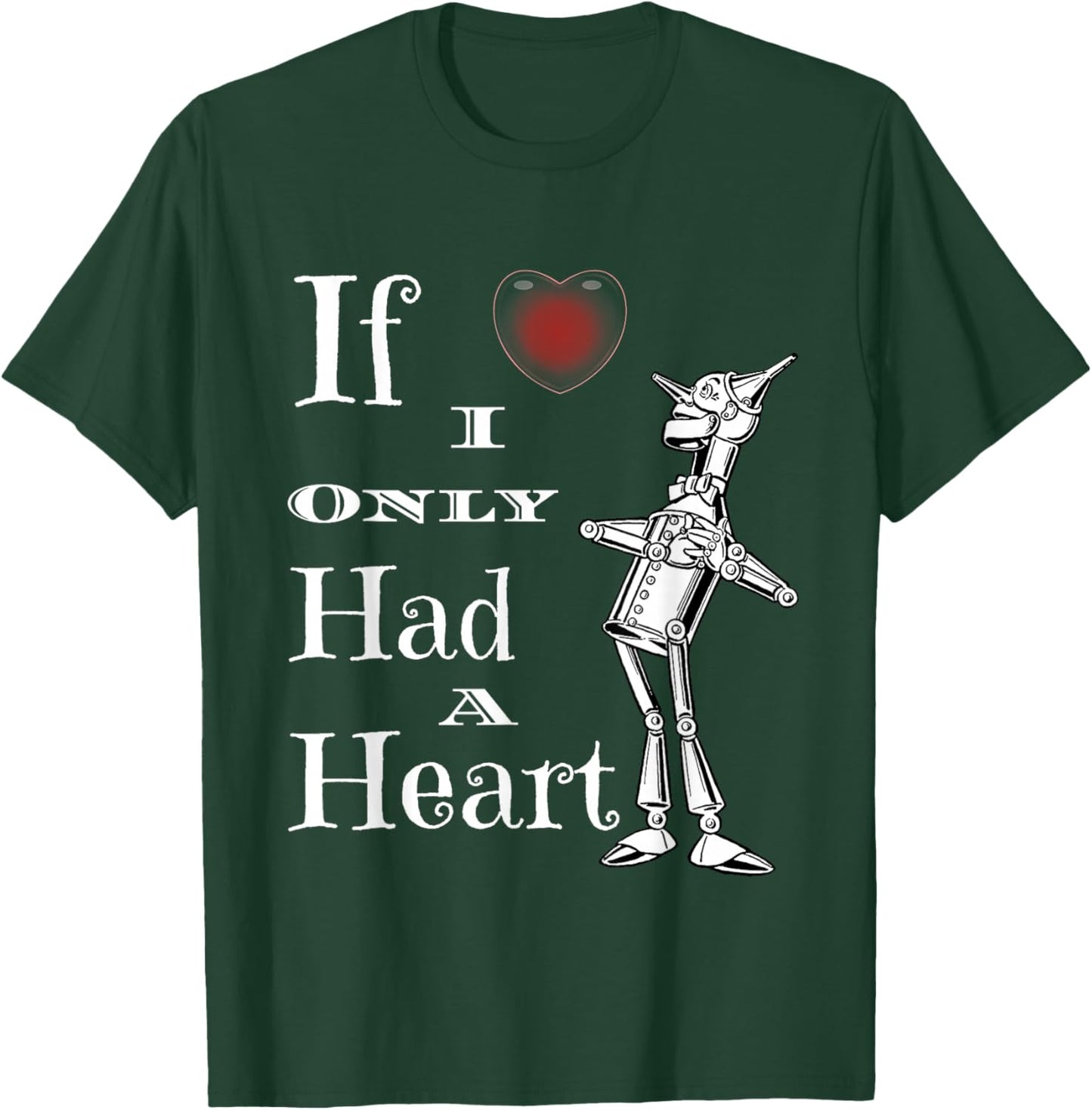 Wizard of Oz Tin Man Pink Bubble Heart If I only had a heart T-Shirt - T-Shirt | Forest