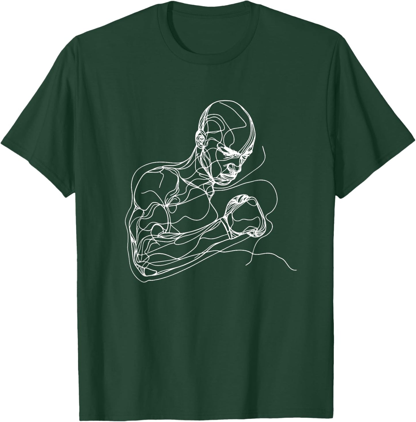 Boxeur Enthousiaste de l'esquisse de boxe T-Shirt - T-Shirt | Forest