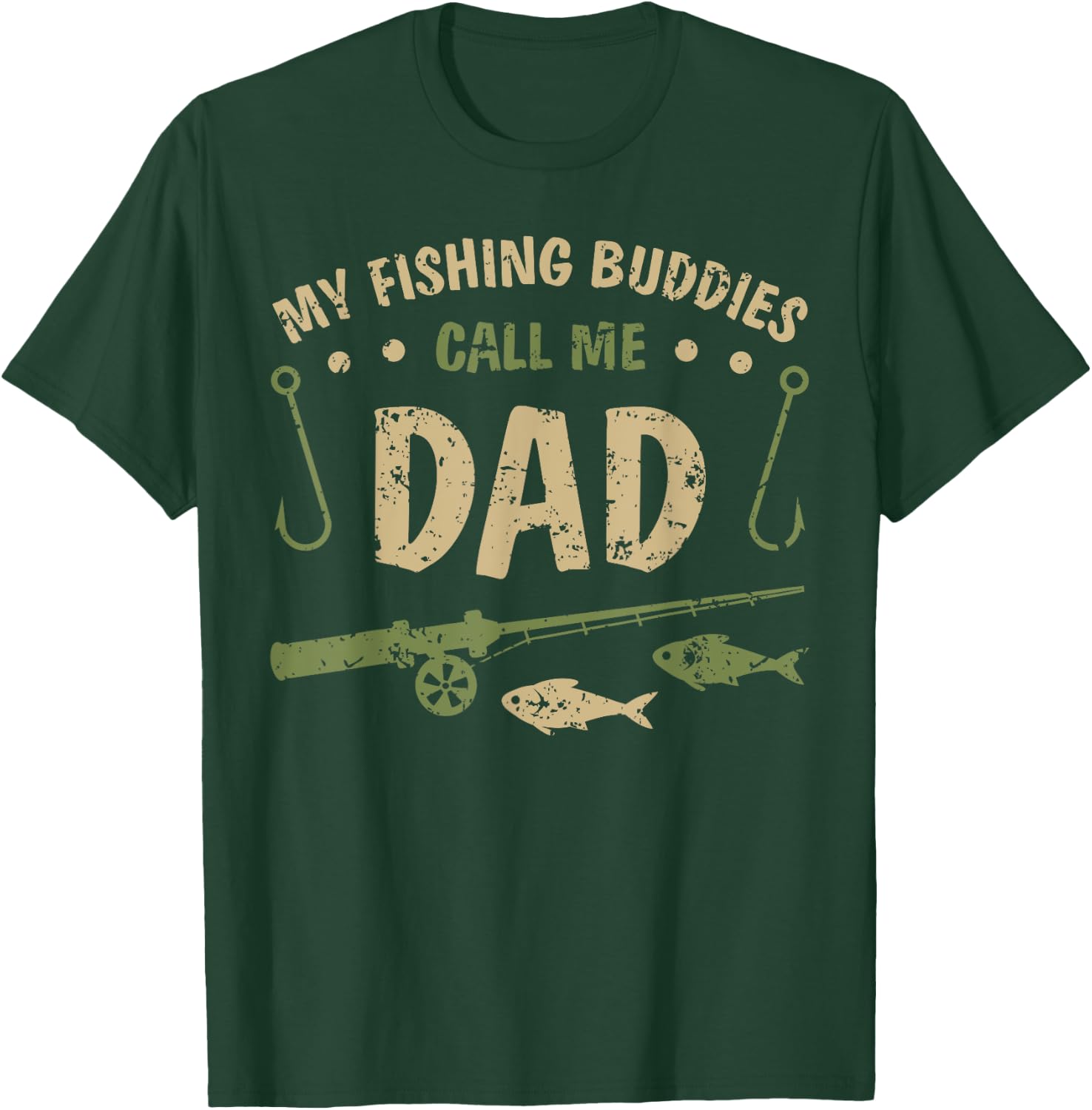My Fishing Buddies Call Me Dad Father Day Birthday Christmas T-Shirt - T-Shirt | Forest