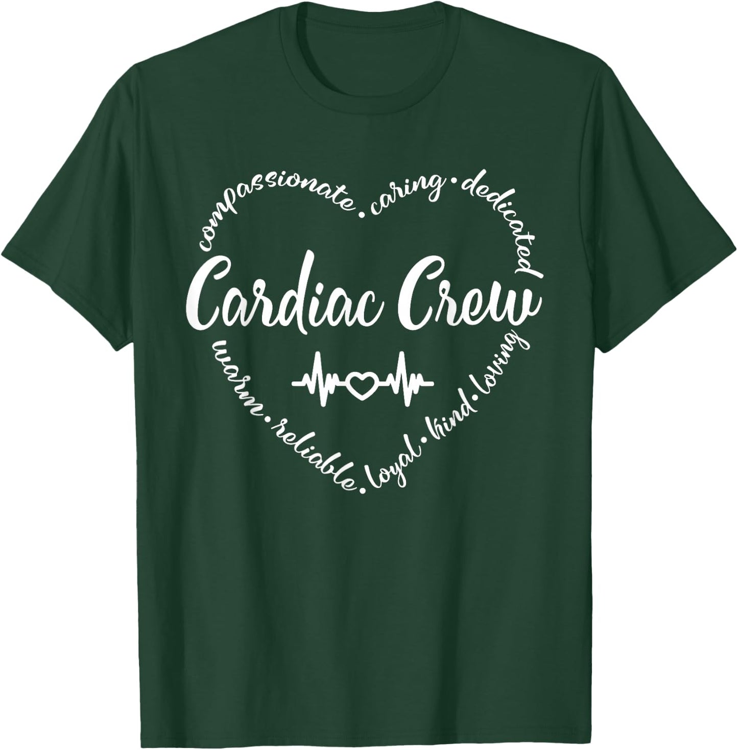 Cardiac Crew Cardiac Nurse Cardiologist Nurse Secretary - Men's & Women's - Black - Short Sleeve - Small - - Modern Classic - Holidays - Christmas T-Shirt - T-Shirt | Forest