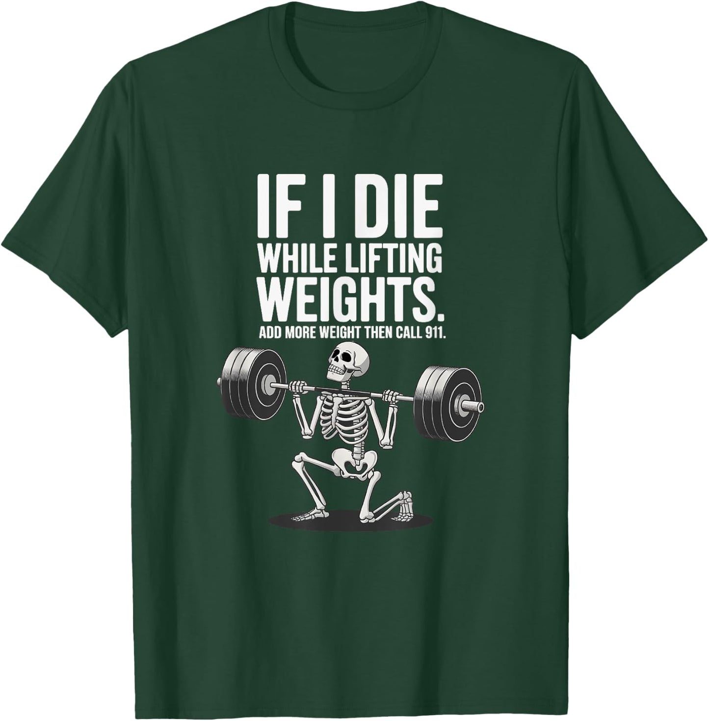 Hardcore Gym Lifter Apparel -Adults Black Small Modern Humorous Gym Skeleton Workout Fitness T-Shirt - T-Shirt | Forest