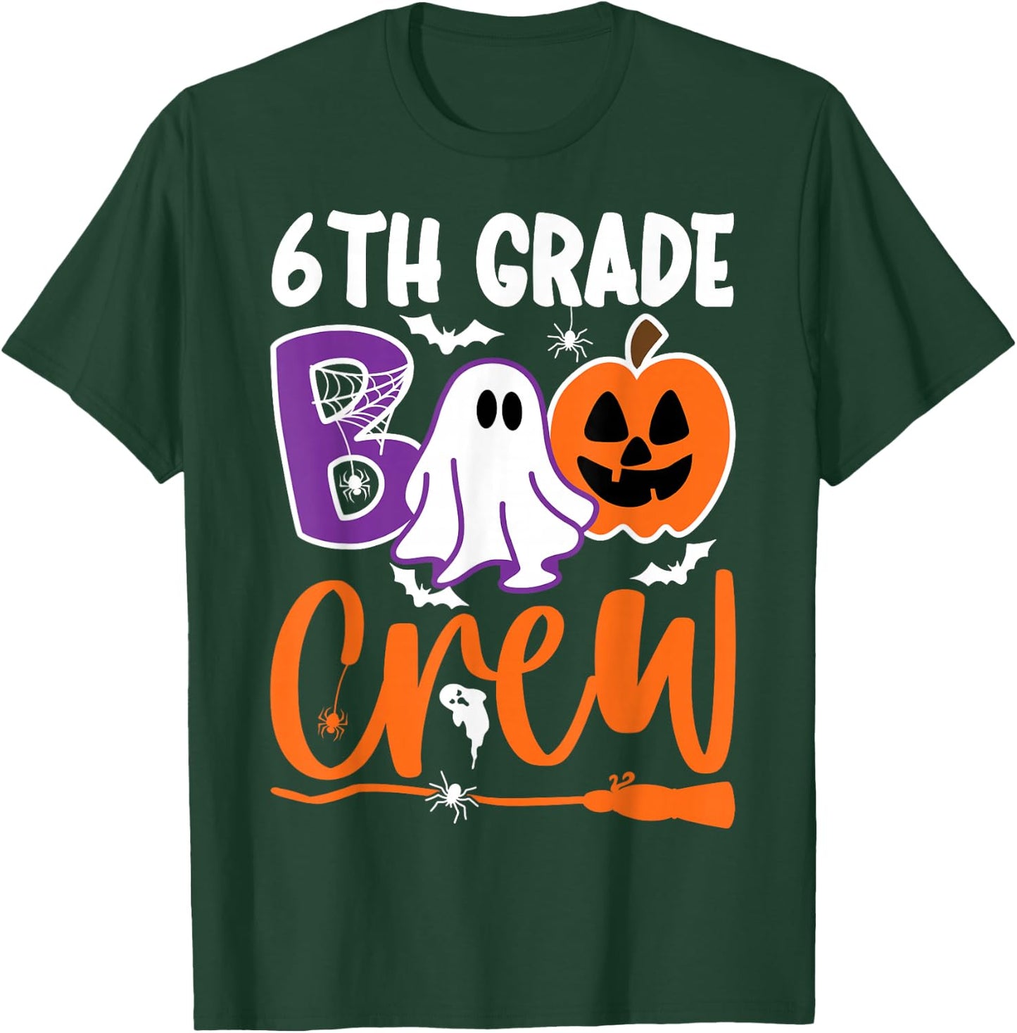 6th Grade Boo Crew Teacher Student Halloween Costume 2022 Men Women Kids T-Shirt - T-Shirt | Forest