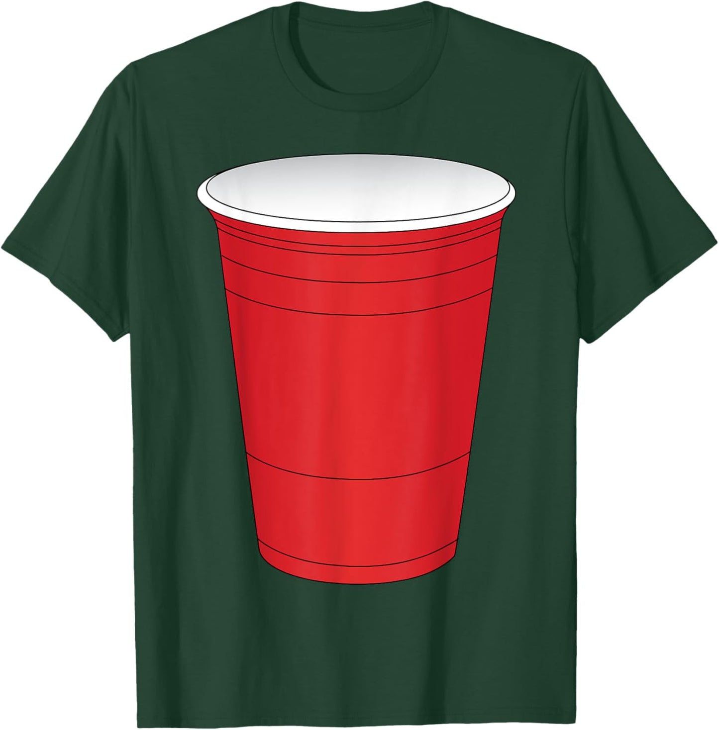 Red Beer Pong Cup Costume Fun Party Game T-Shirt - T-Shirt | Forest