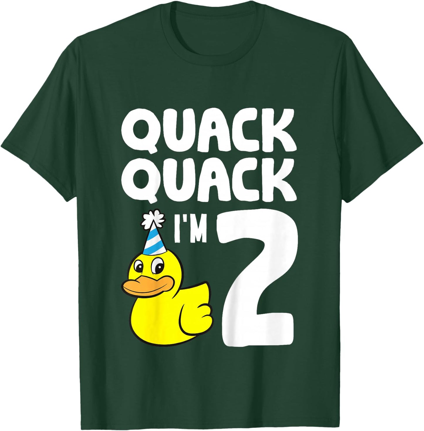 Duck Birthday 2nd Birthday Quack Quack I'm 2 T-Shirt - T-Shirt | Forest