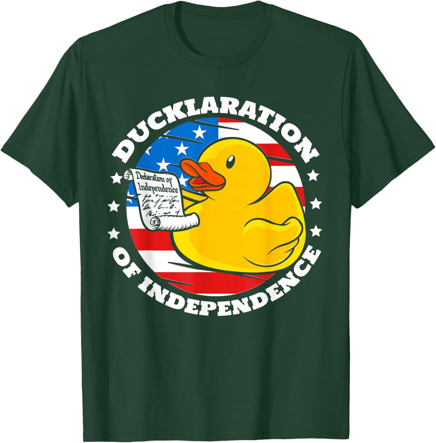 Ducklaration of Independence Duck 4th of July Patriotic T-Shirt - T-Shirt | Forest