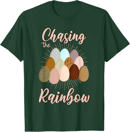 Chasing the Rainbow Chicken Egg T-Shirt - T-Shirt | Forest